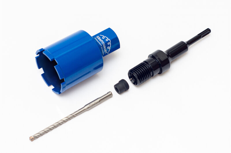 Elektro set - jadrový vrták + adapter SDS plus + vodiaci tŕň